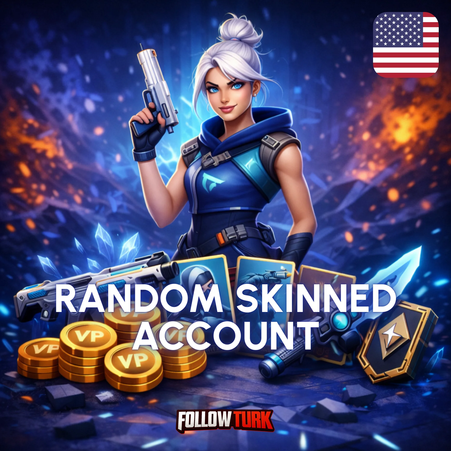 NA – Ameryka Północna: Losowe konto ze skinami – Full Access - FollowTurk