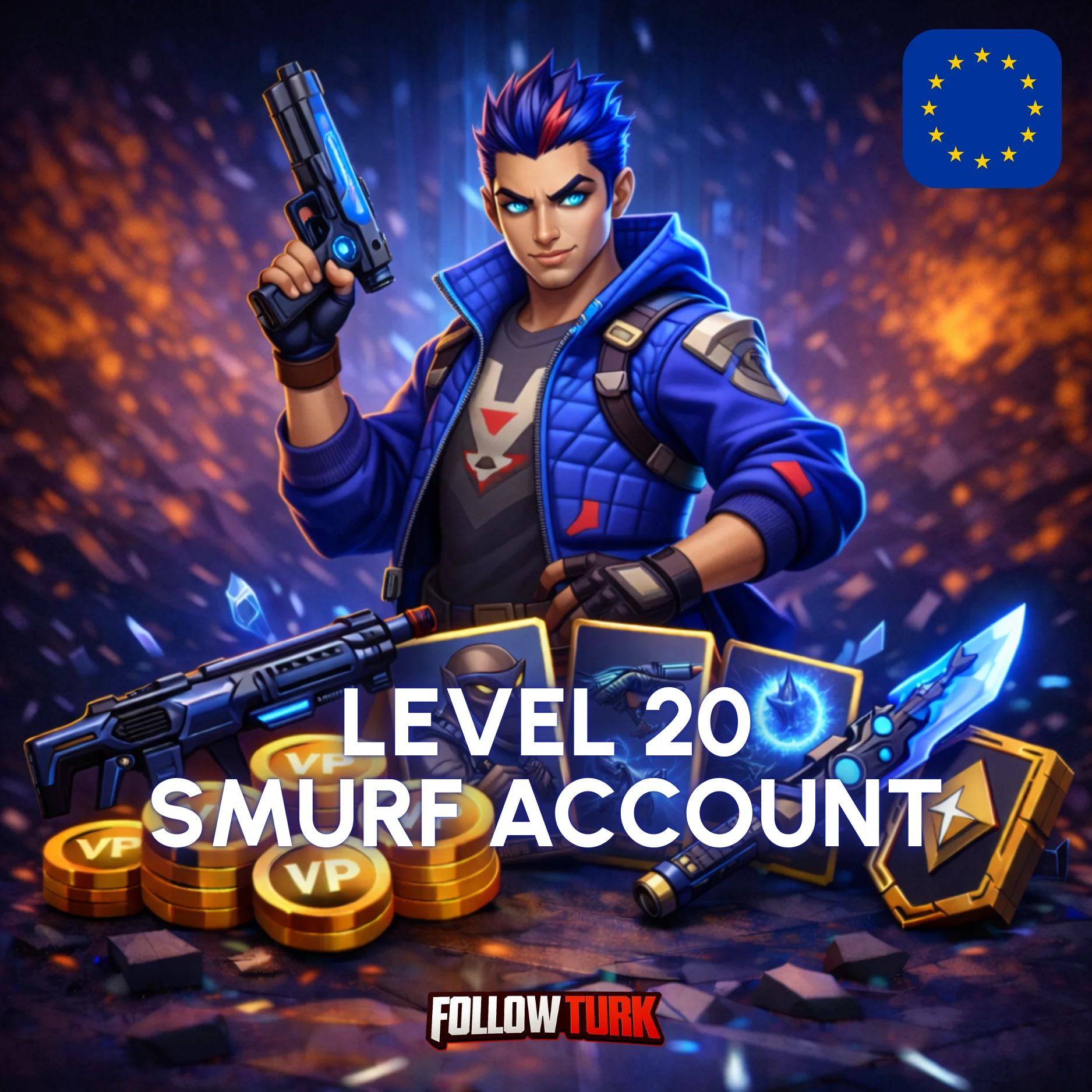 Europejskie Konto Smurf Valorant (EU) - FollowTurk