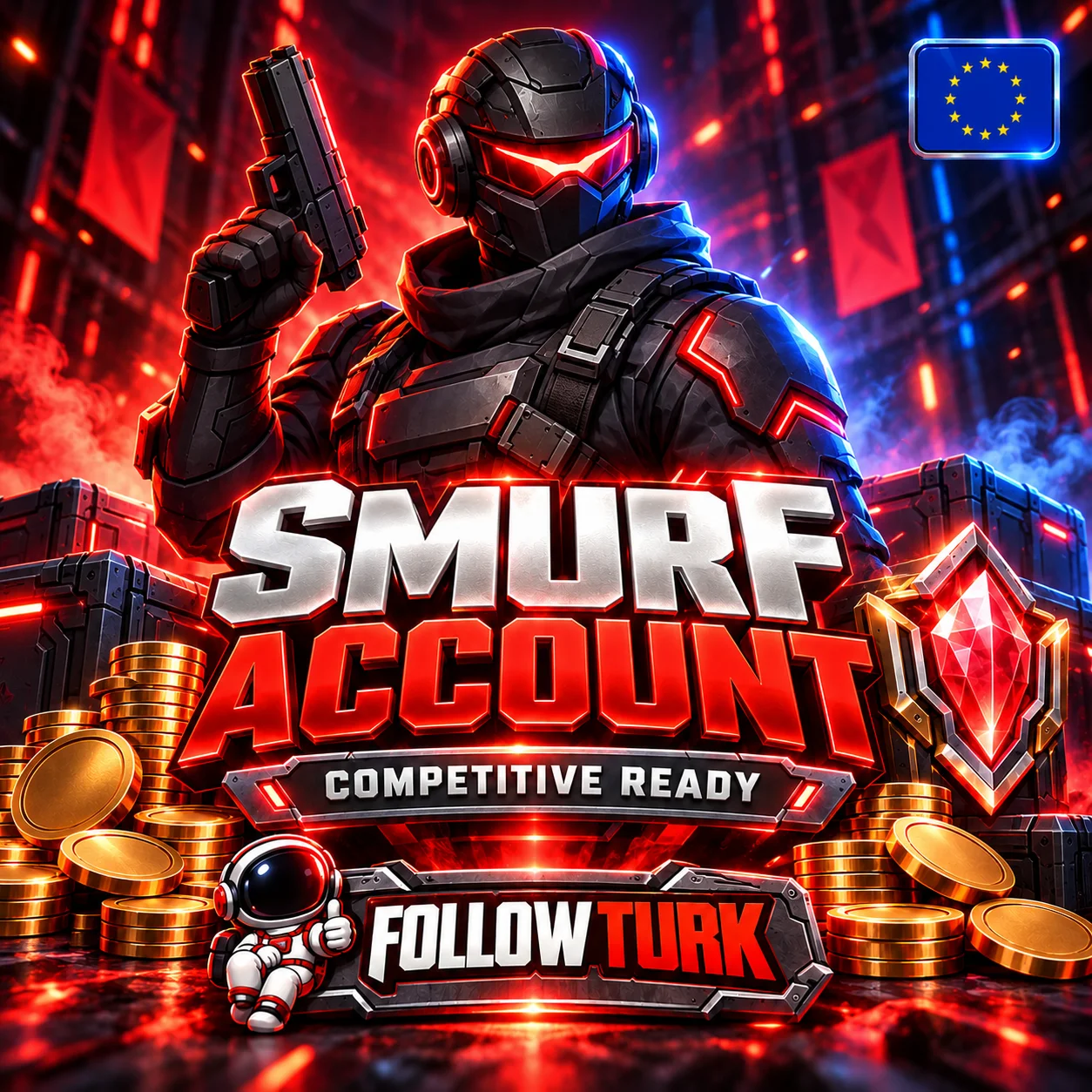 Europejskie Konto Smurf Valo (EU) - FollowTurk