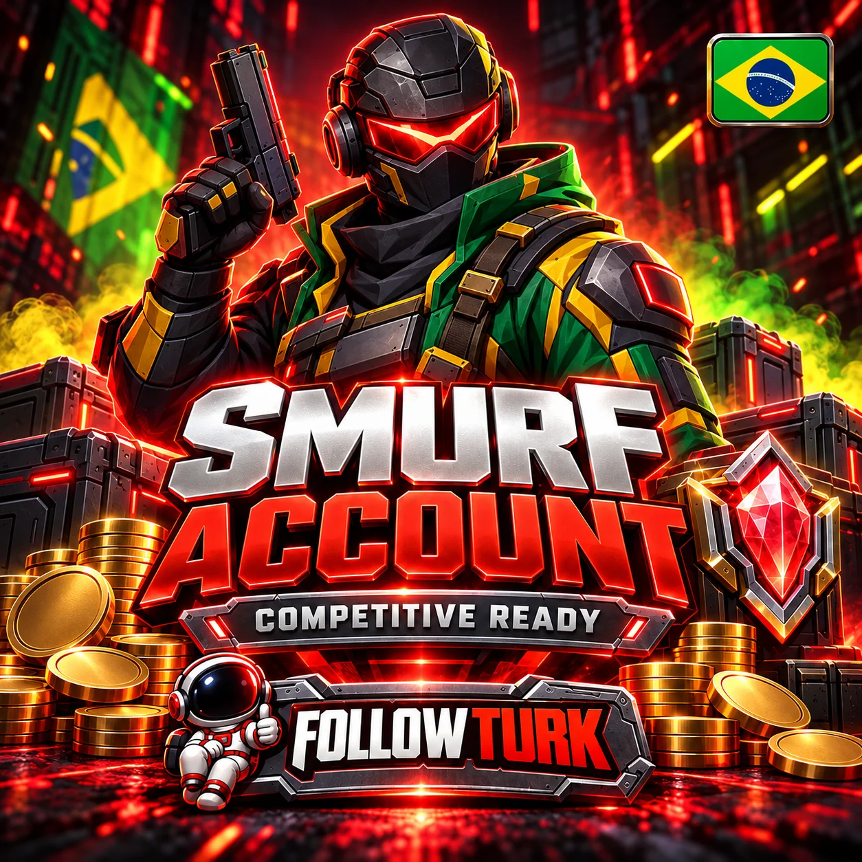 Brazylijskie konto smurf Valo (BR) - FollowTurk